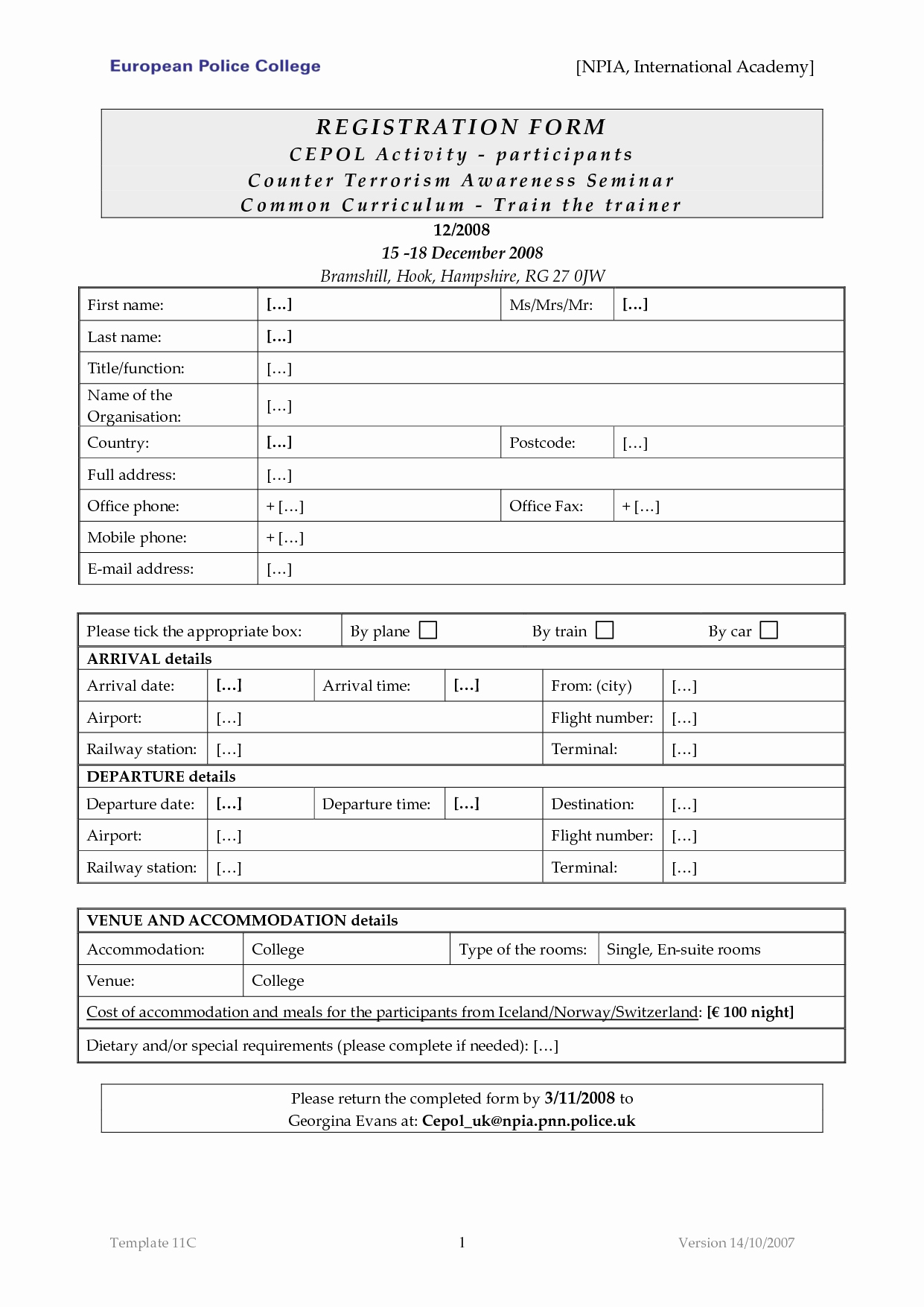 Registration forms Template Word Luxury Free Registration form Template Word