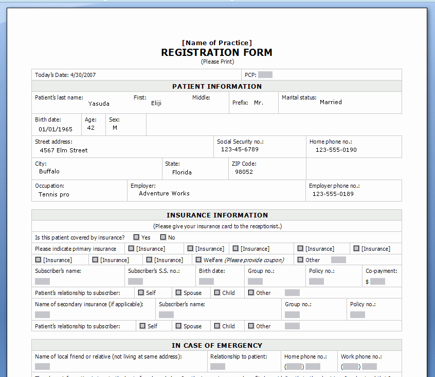 Registration forms Template Word New Printable Registration form Templates Word Excel Samples