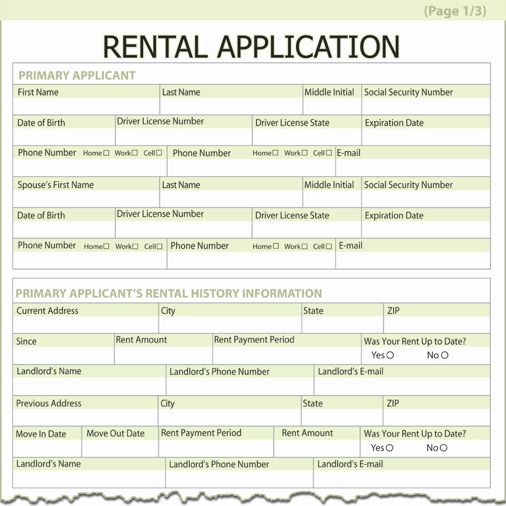 Rent Application form Template Awesome Rental Application