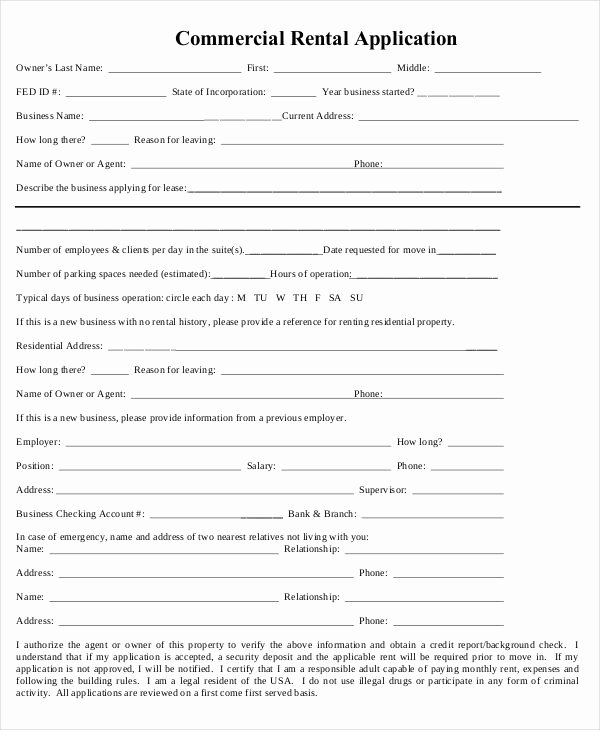 Rent Application form Template Best Of 17 Printable Rental Application Templates
