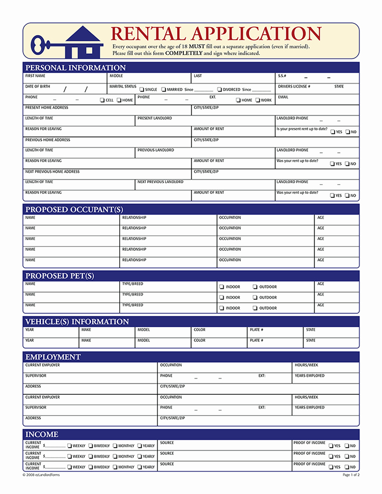 Rent Application form Template Lovely Free Rental Agreement Template