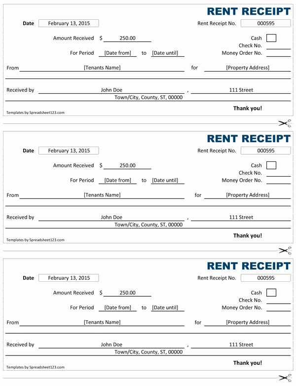 Rent Invoice Template Excel Awesome Rent Receipt