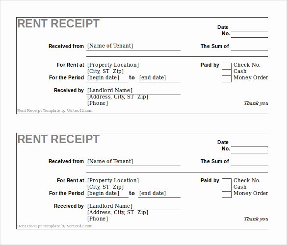 Rent Invoice Template Excel Lovely 35 Rental Receipt Templates Doc Pdf Excel