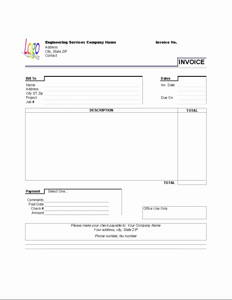 Rent Invoice Template Excel Lovely Rent Invoice Template Free Invoice Template Ideas