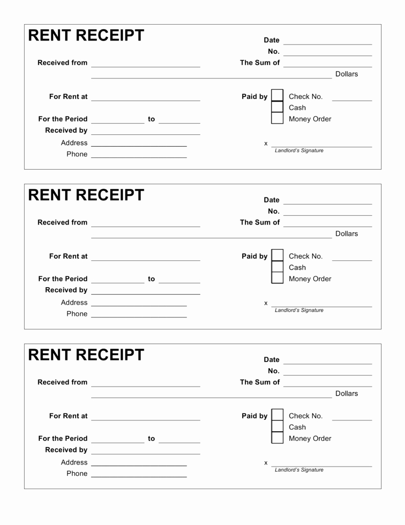 Rent Invoice Template Excel Lovely Rent Receipt Template