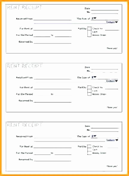 Rent Paid Receipt Template Awesome Rental Receipts for Tenants Blank Rent Receipt Printable