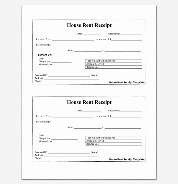 Rent Paid Receipt Template Beautiful Rent Receipt Template 9 forms for Word Doc Pdf format