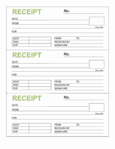 Rent Paid Receipt Template Best Of Free Rent Receipt Templates Download or Print