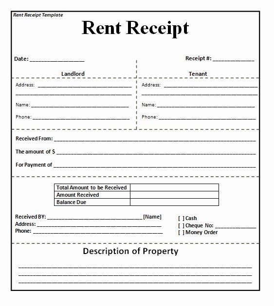 Rent Paid Receipt Template Fresh House Rent Receipt Template Free formats Excel Word