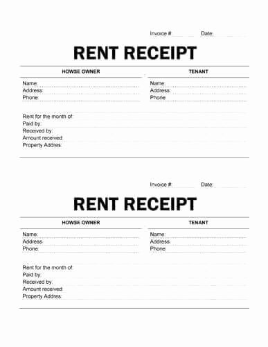 Rent Paid Receipt Template Inspirational 10 Free Rent Receipt Templates