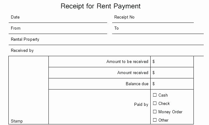 Rent Paid Receipt Template Lovely Printable Receipts for Payment Printable Receipts for Rent