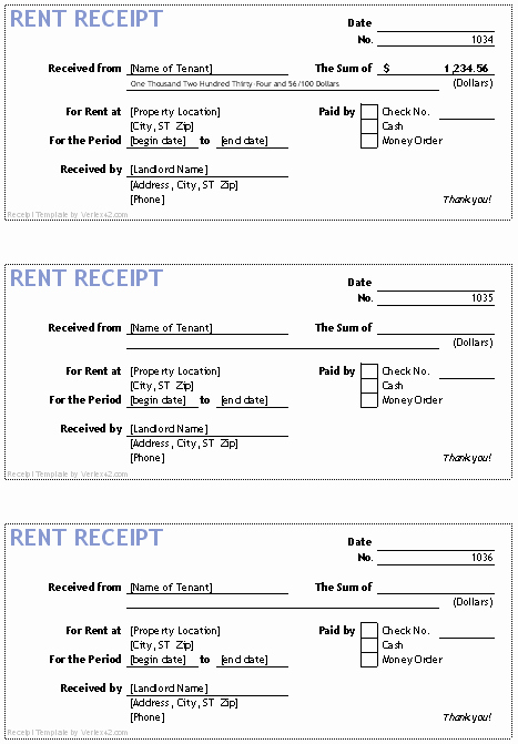 Rent Paid Receipt Template Luxury Free Receipt Template