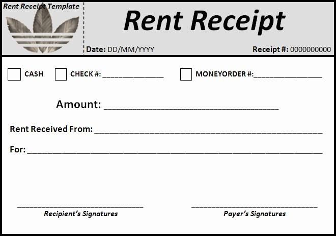 Rent Paid Receipt Template Unique Rental Rent Receipt