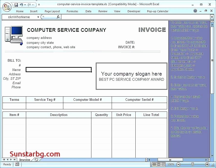 Rental Invoice Template Excel Awesome Microsoft Word 2007 Invoice Template – Ddmoon