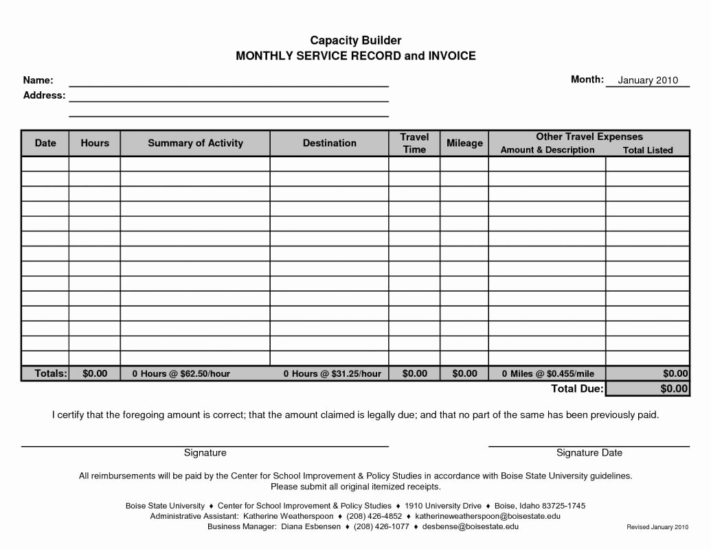 Rental Invoice Template Excel New Rent Invoice Template