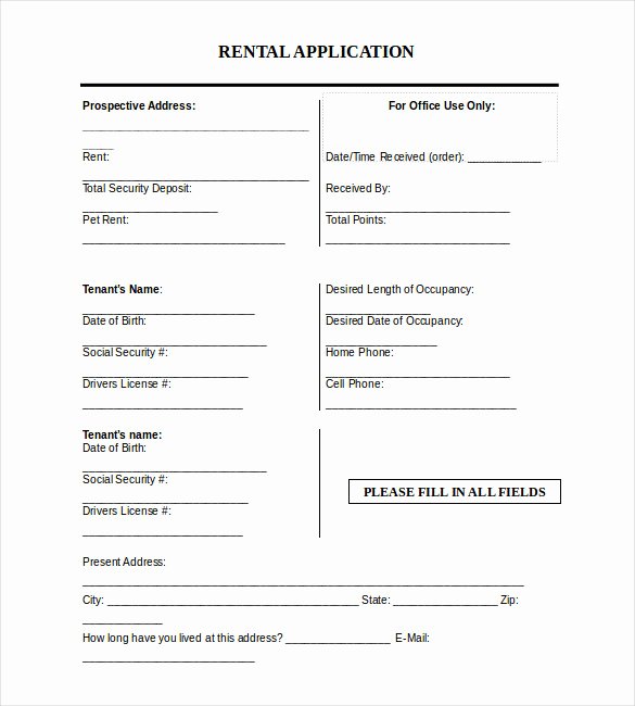 Renters Application form Template Awesome Rental Application – 18 Free Word Pdf Documents Download