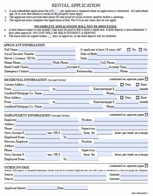 Renters Application form Template Lovely Free Pennsylvania Rental Application form – Pdf Template