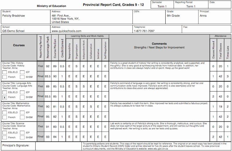 Report Card Template Excel Fresh Report Card Template Excel Templates Data