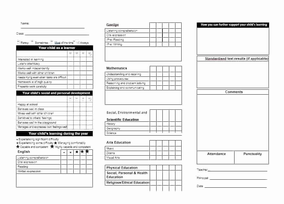 Report Card Template Pdf Fresh High School Report Card Template Word Example Student
