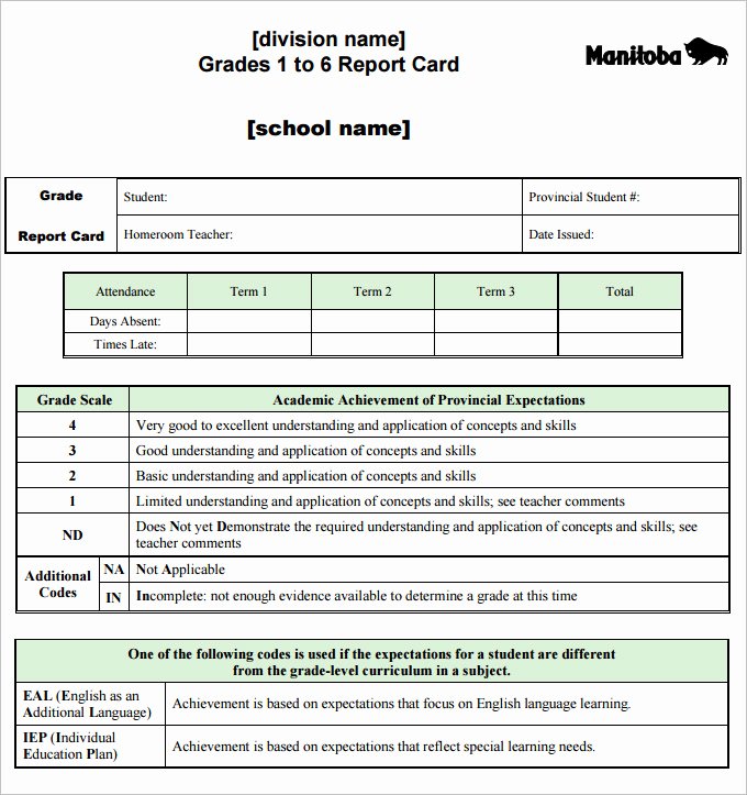 Report Card Template Pdf Lovely Report Card Template 28 Free Word Excel Pdf Documents