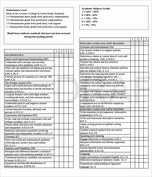 Report Card Template Pdf Unique Report Card Template 28 Free Word Excel Pdf Documents