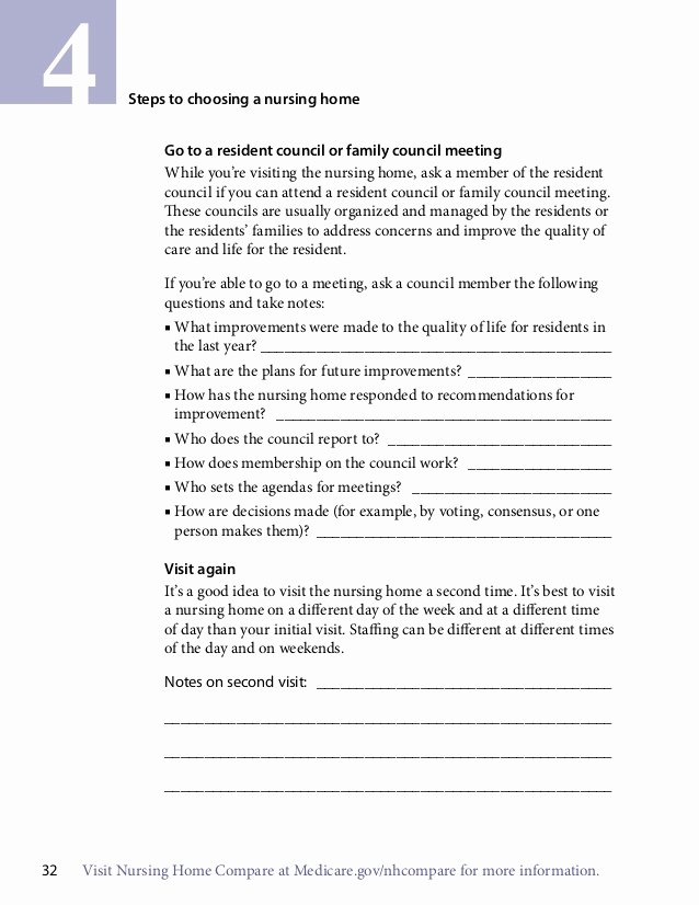 Resident Council Meeting Minutes Template Elegant Global Medical Cures™ Guide for Selecting Nursing Home or