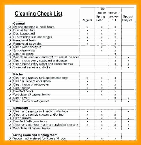 Restaurant Cleaning Schedule Template Inspirational Cleaning Checklist for Apartment Latest Bestapartment 2018