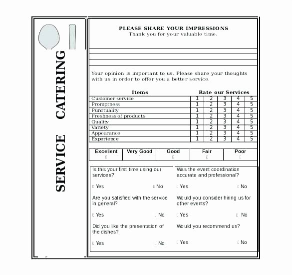 Restaurant Comment Card Template Free Beautiful Ment Card Template Microsoft Word Customer Service