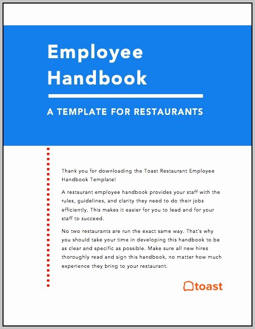 Restaurant Employee Handbook Template Free Elegant Restaurant Employee Handbook Template Free Download