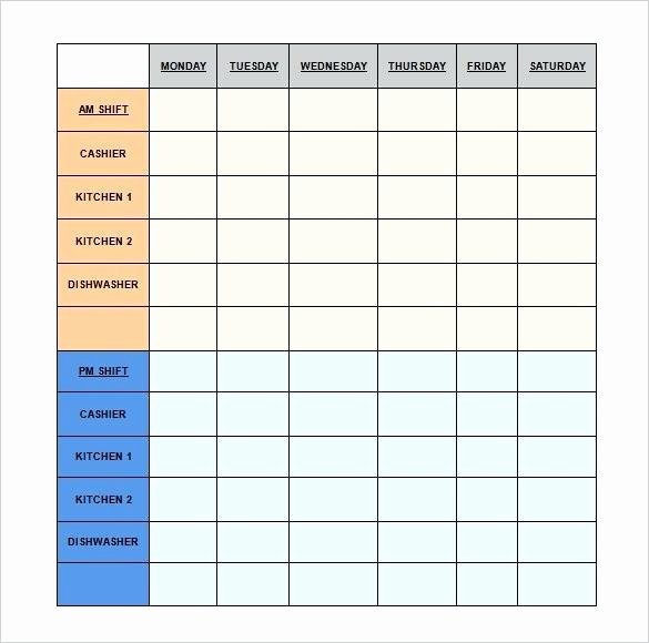 Restaurant Employee Schedule Template New Work Availability Sheet Schedule Template – Jewishhistoryfo