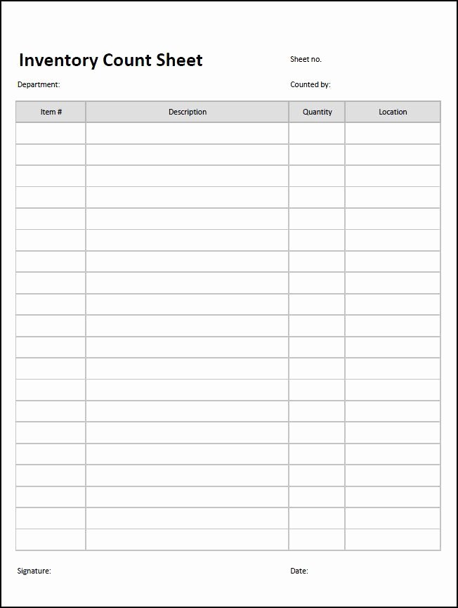 Restaurant Inventory Sheet Template Fresh Inventory Count Sheet Template