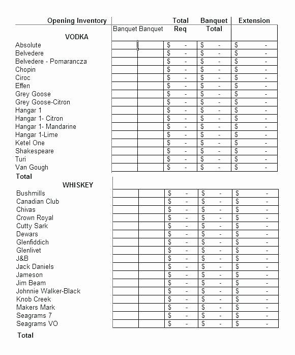 Restaurant Inventory Sheet Template Lovely Inventory order Template Inventory Spreadsheet Excel Free