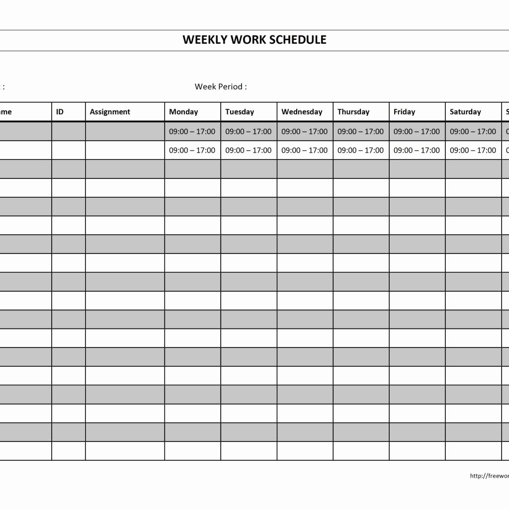 Restaurant Work Schedule Template Inspirational Work Schedule Template