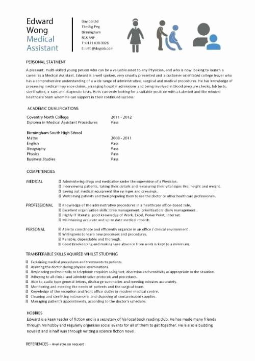Resume Template for Medical assistant Elegant 11 Entry Level Medical assistant Resume Samples