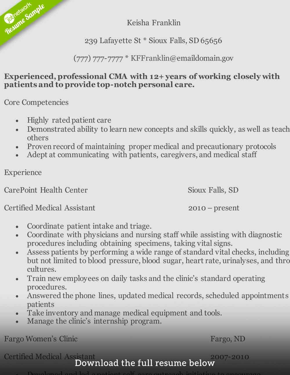 Resume Template for Medical assistant Unique How to Write A Medical assistant Resume with Examples