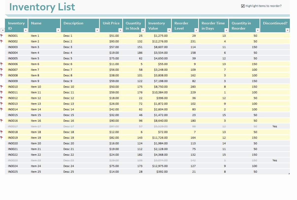 Retail Inventory Excel Template Elegant Excel Inventory Control