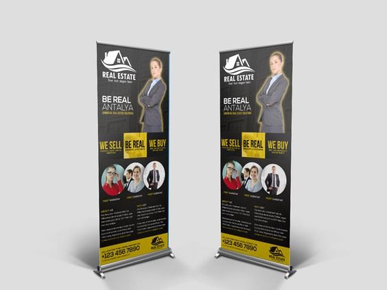 Retractable Banner Design Template Awesome Real Estate Roll Up Banner by Black Colt On Creative