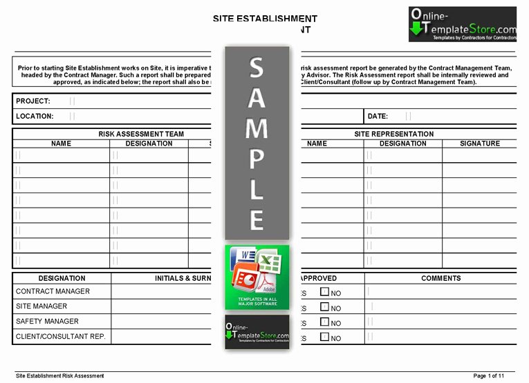 Risk assessment Report Template Luxury Project Management forms
