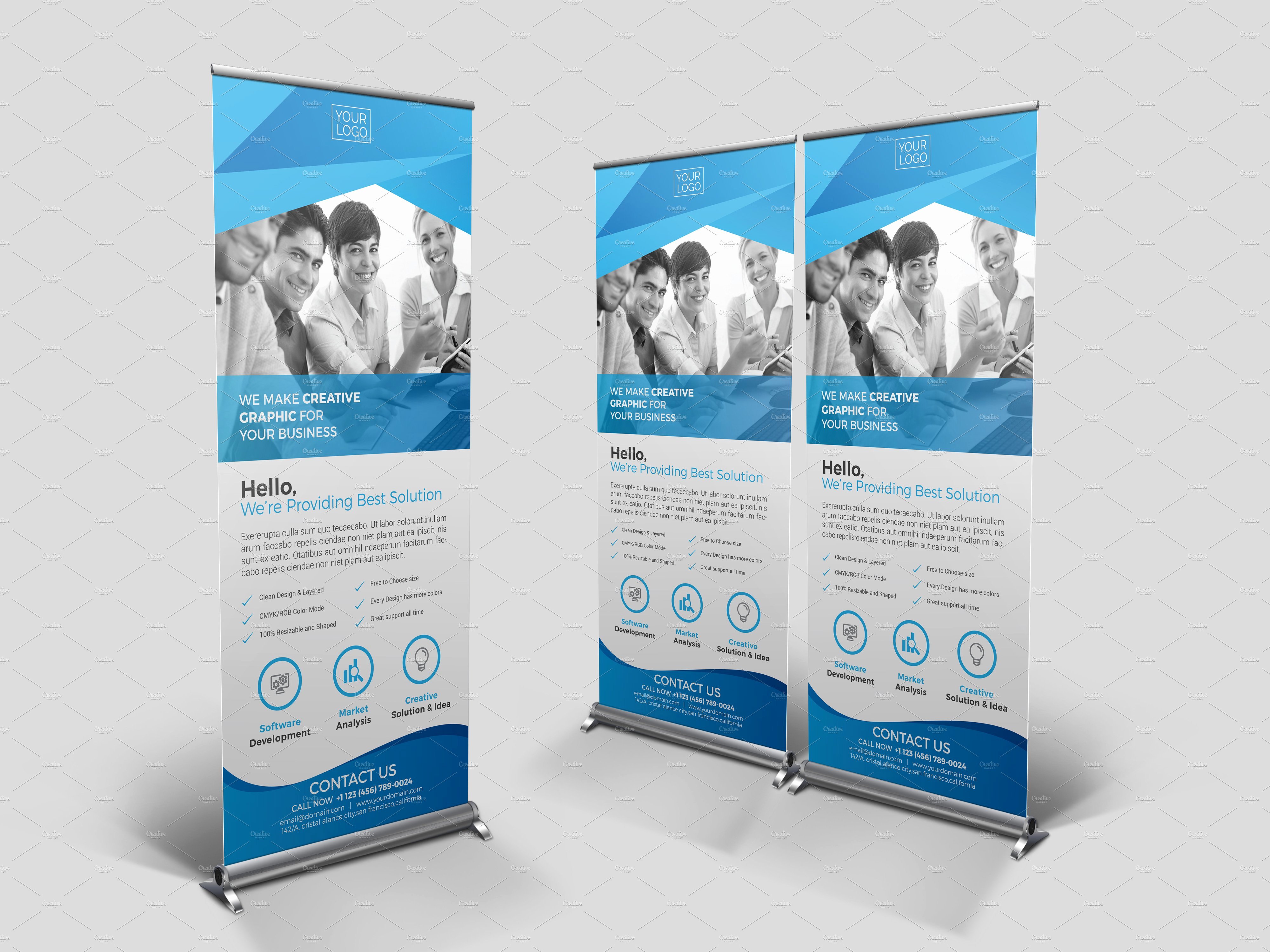 Roll Up Banner Template Lovely Roll Up Banner Template Flyer Templates Creative Market