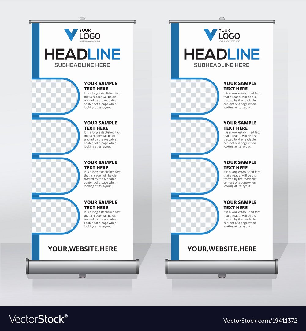 Roll Up Banner Template Luxury Creative Roll Up Banner Design Template Royalty Free Vector