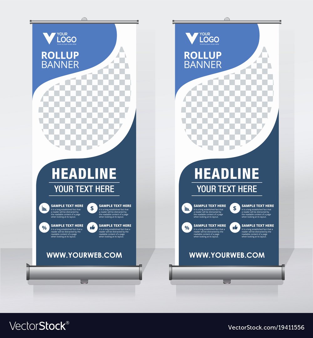 Roll Up Banners Template Beautiful Creative Roll Up Banner Design Template Royalty Free Vector