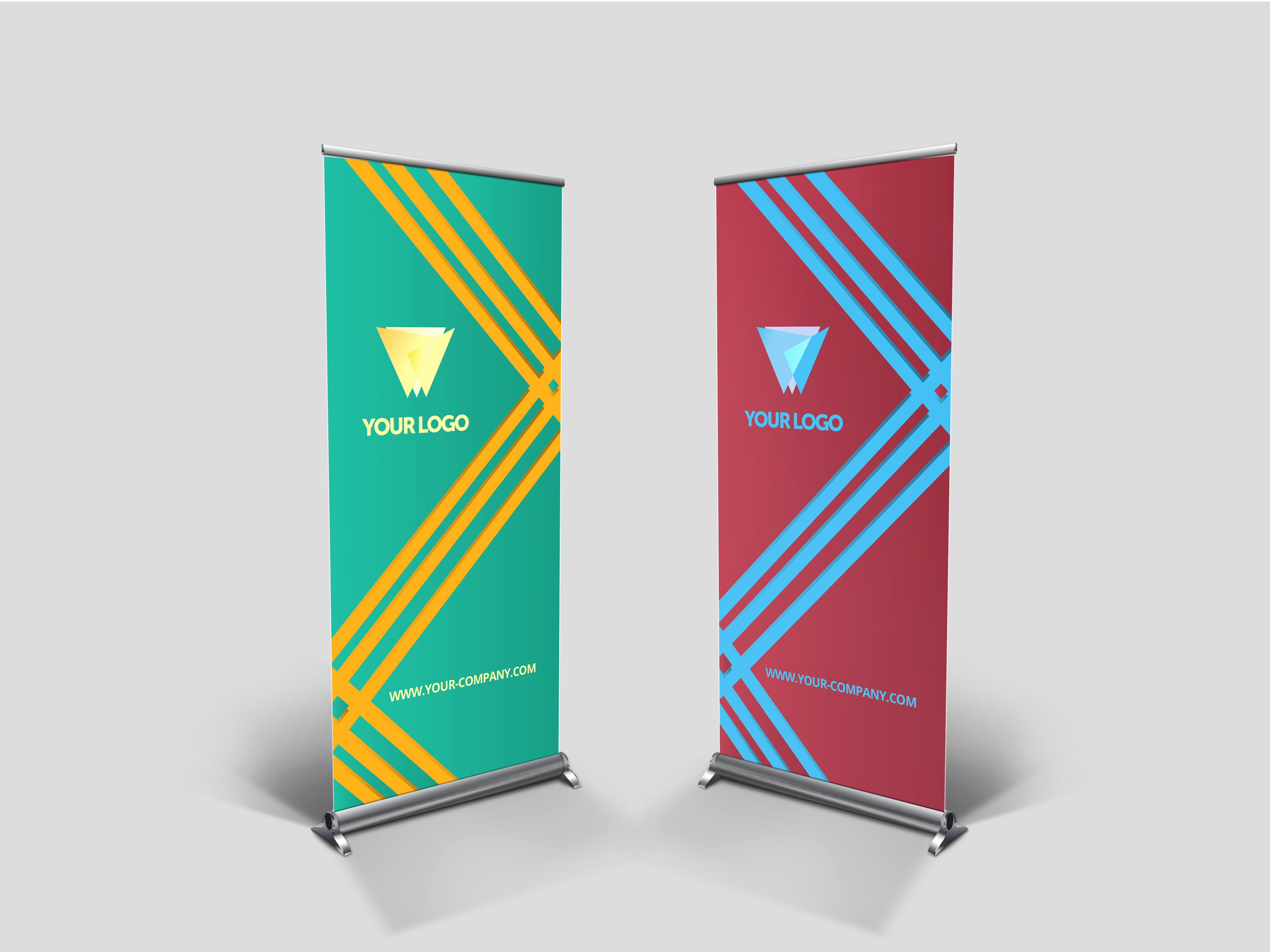 Roll Up Banners Template Elegant Business Roll Up Banner V003 Presentation Templates On