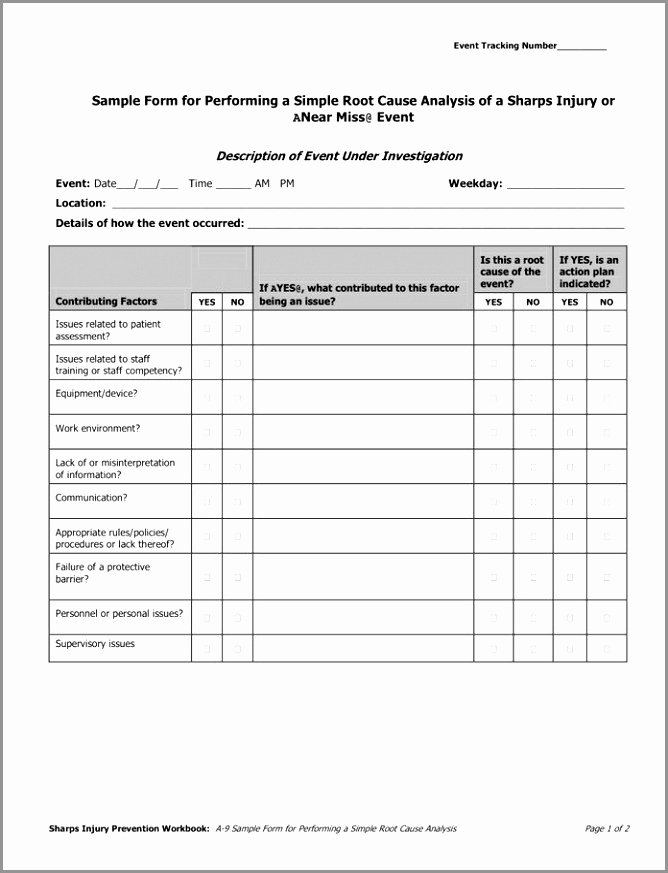 Root Cause Analysis Excel Template Fresh 7 Root Cause Analysis Template Word Yteot