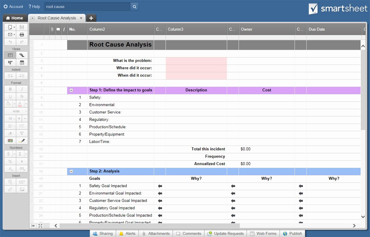 Root Cause Analysis Excel Template Lovely Root Cause Analysis Template Collection