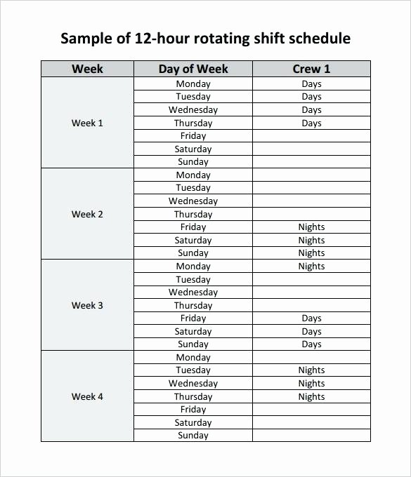 Rotating Shift Schedule Template Luxury Monthly Staff Roster Template Free Employee and Shift