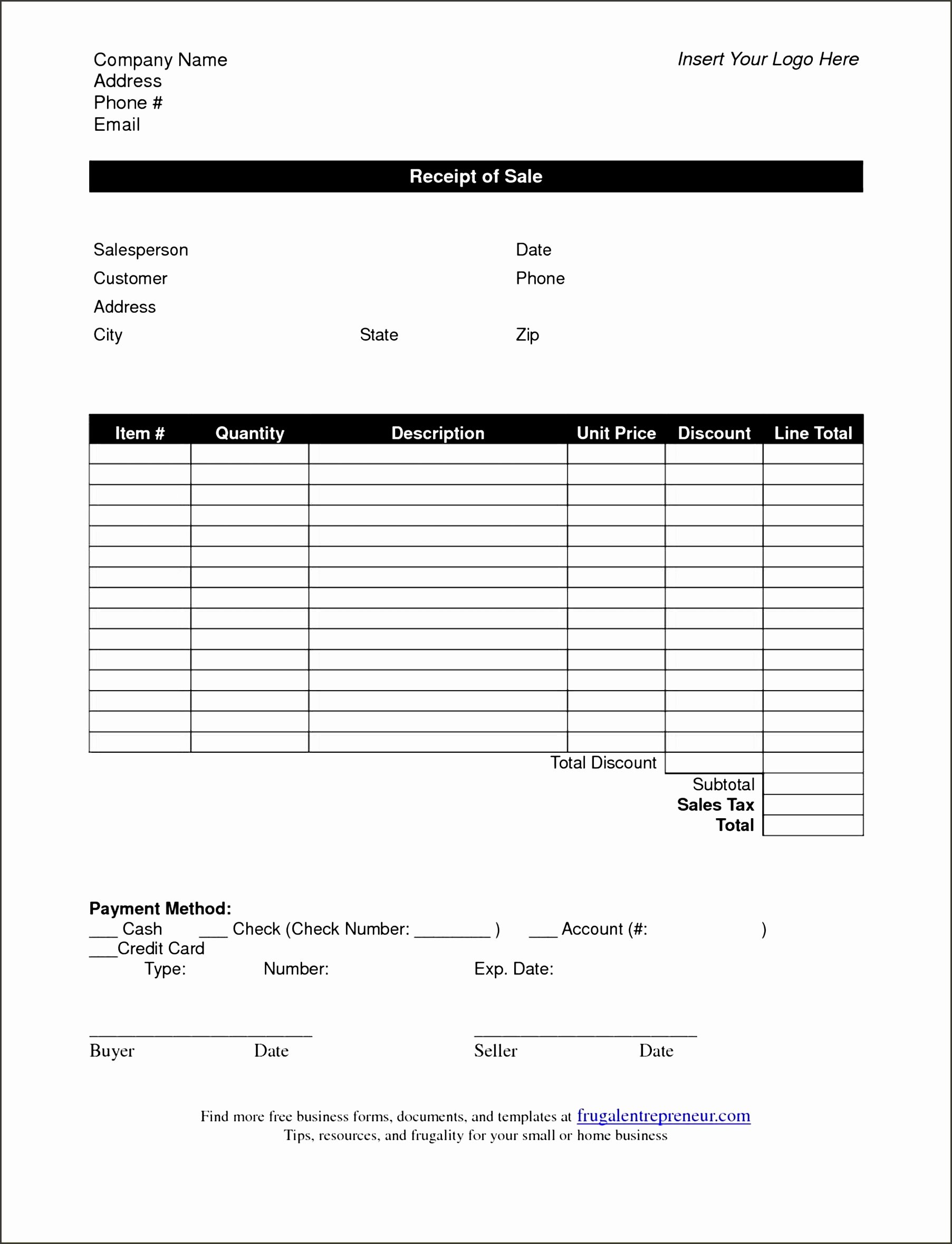 Sale Invoice Template Word Best Of 10 Blank Invoice Template for Sales Sampletemplatess