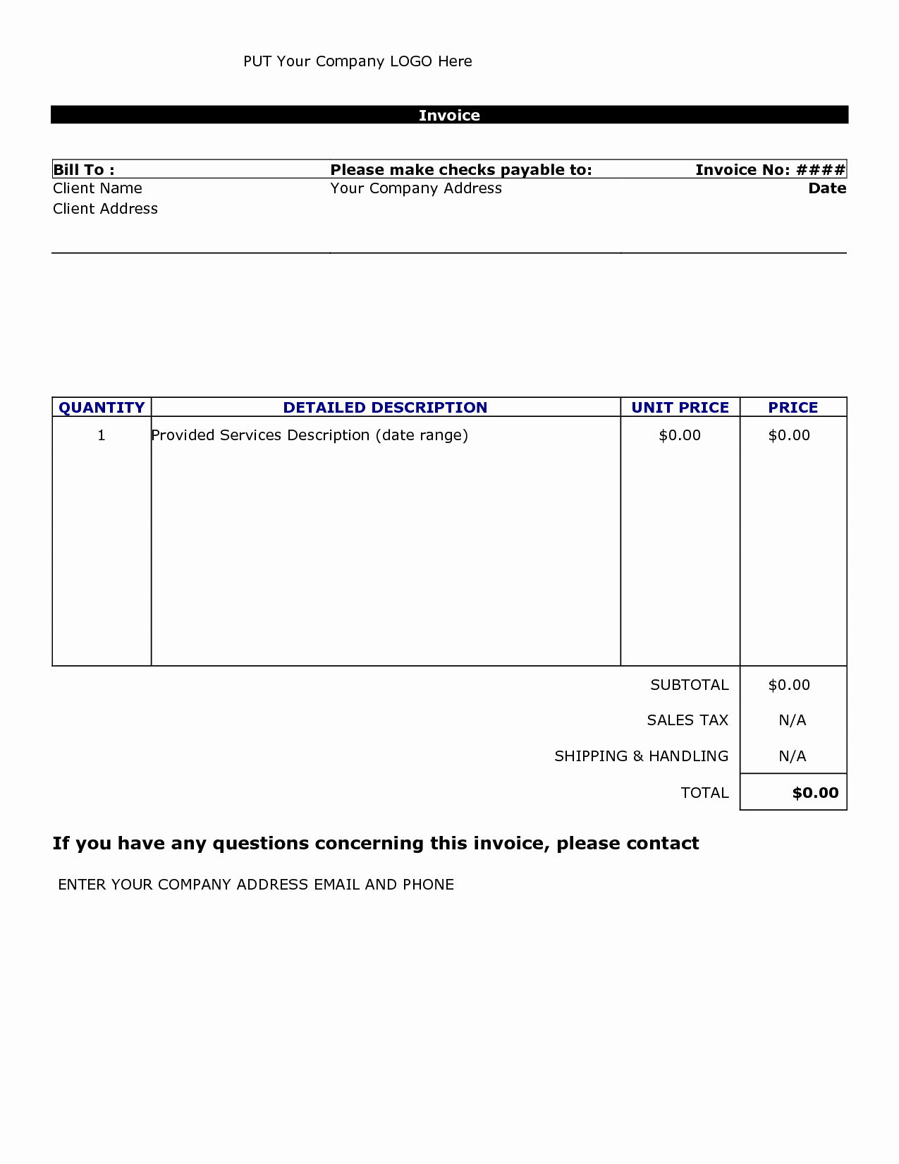 Sale Invoice Template Word Lovely Invoice Template Word 2010