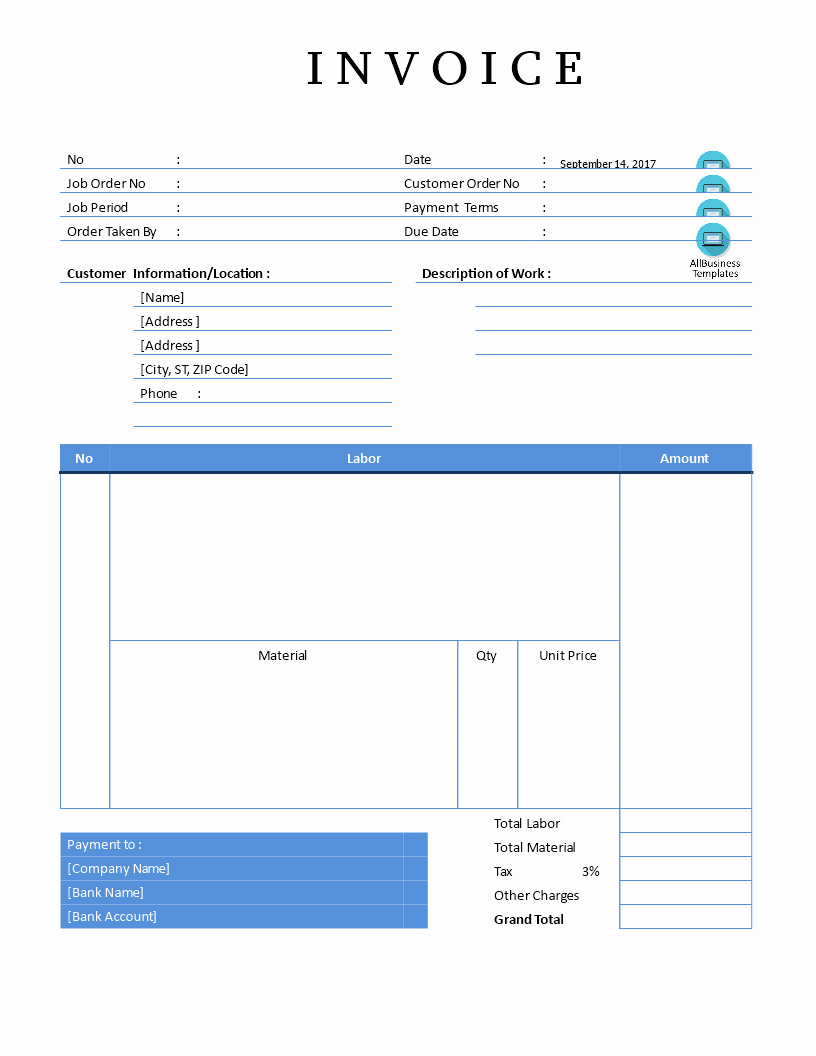Sale Invoice Template Word Unique Invoice Sample In Word Template format for Export Samples