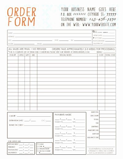 Sale order form Template Inspirational General Graphy Sales order form Template Available