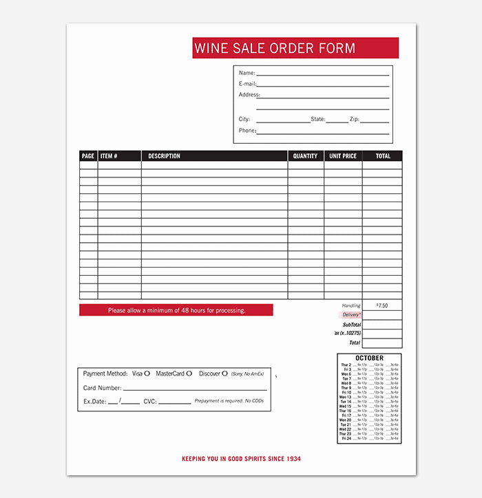 Sale order form Template Inspirational Sales order Template 22 formats &amp; Examples Word Excel